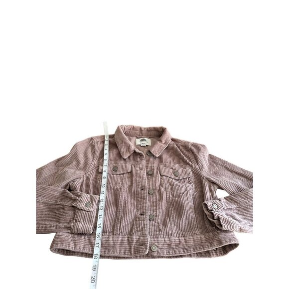 1 Sunset Lane Corduroy Utility Cropped Jacket In Dusty Rose Size M Pockets Chic - Picture 9 of 9